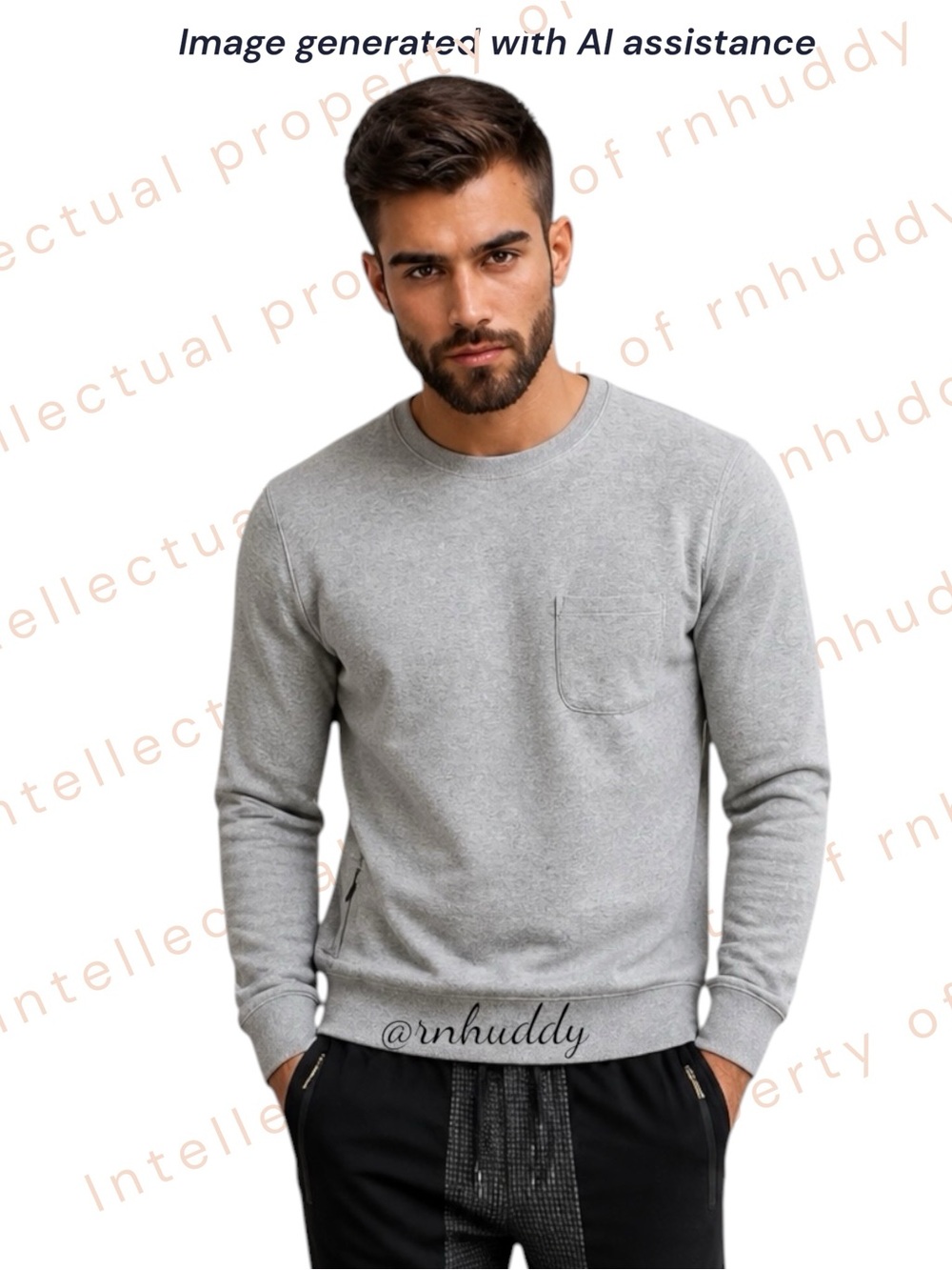 Vuori M grey Jeffreys Pullover crewneck